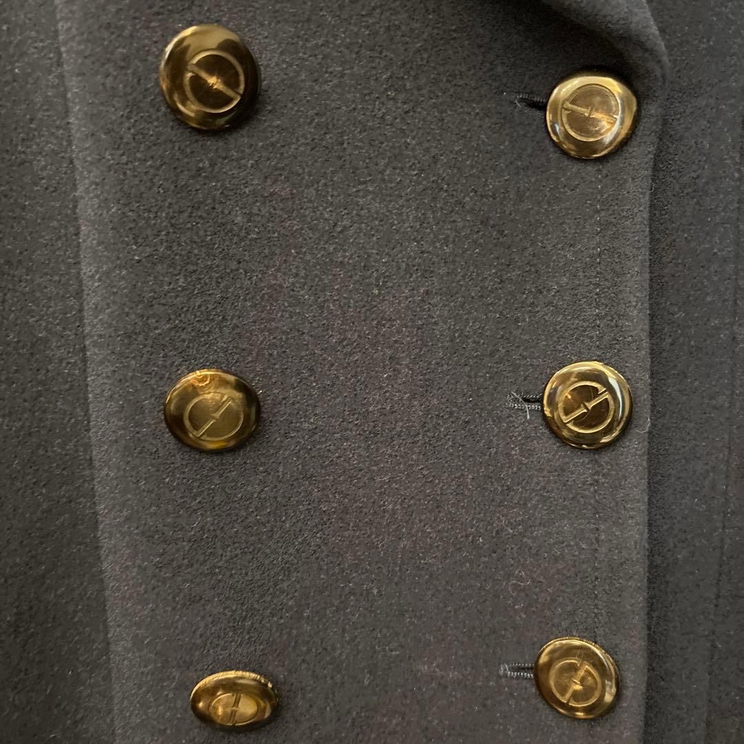 c*。様 グッチ　ネイビー ダブルブレストコート