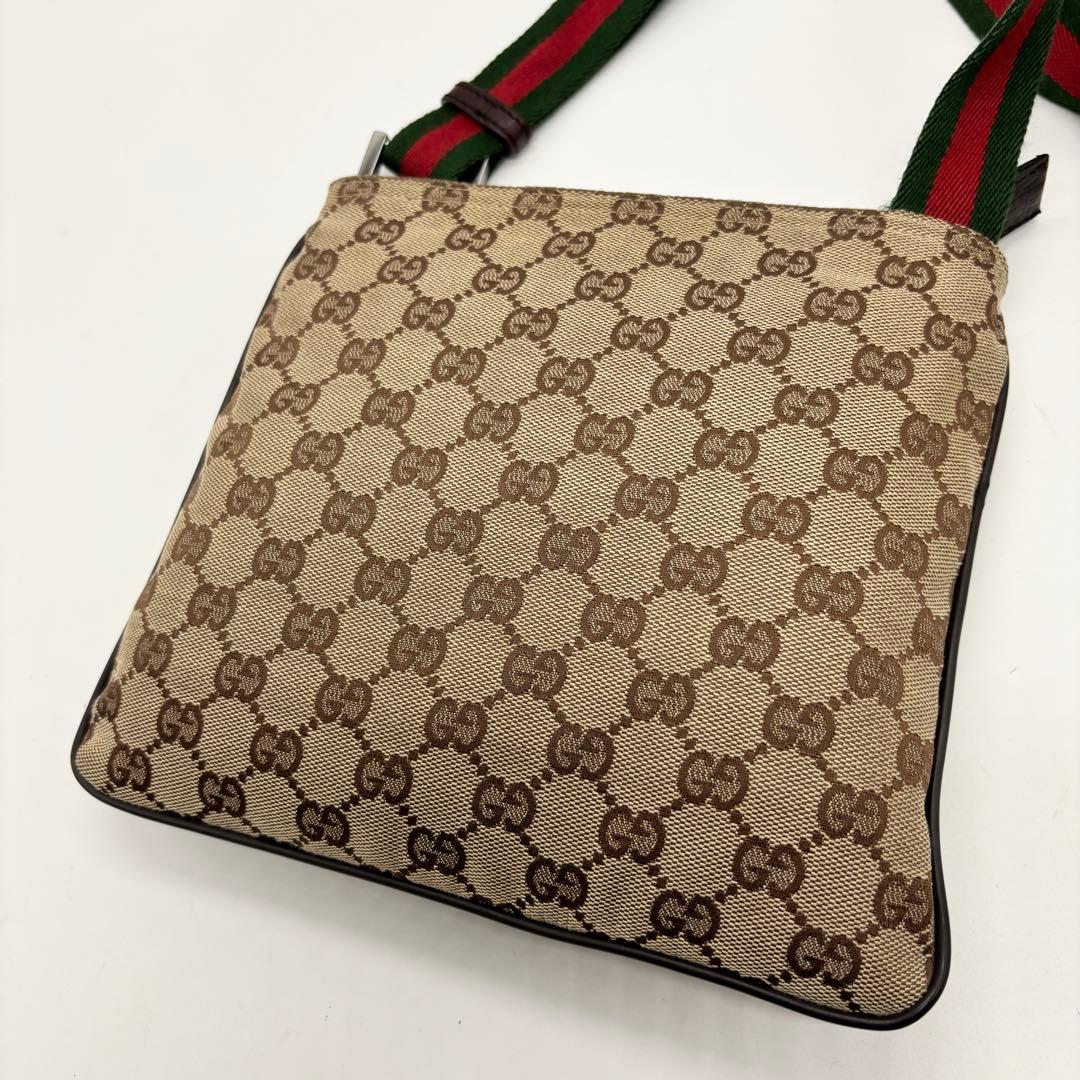 美品 ✨ グッチ シェリーライン ショルダーバッグ サコッシュ GG