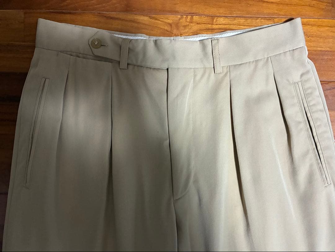 【80s GIORGIO ARMANI】イタリア製 ツータック ワイドスラックス