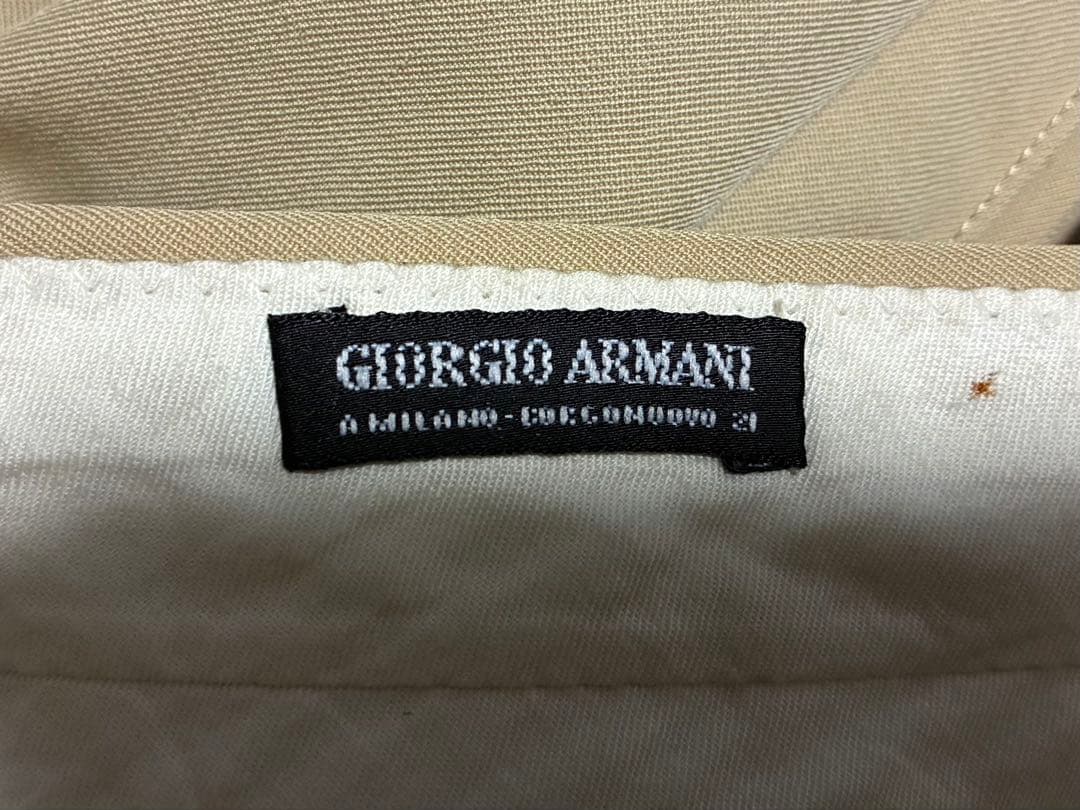 【80s GIORGIO ARMANI】イタリア製 ツータック ワイドスラックス
