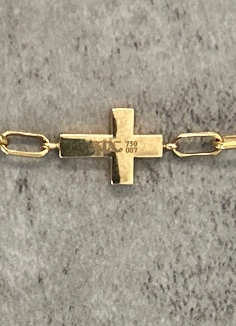 SJX DIAMOND CROSS ANKLET ゴールド