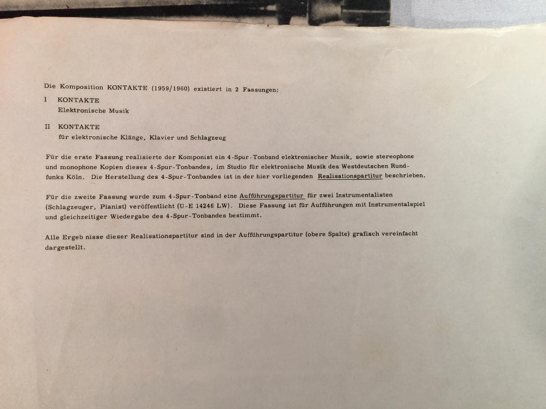 「フォルメル技法」現代音楽の巨匠カールハインツ・シュトックハウゼン 譜面