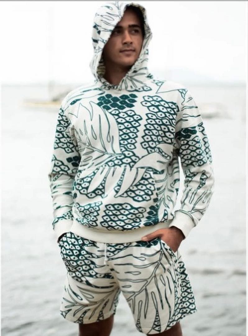 Kealopiko ケアロピコ　'Ulu柄スエットショートパンツ