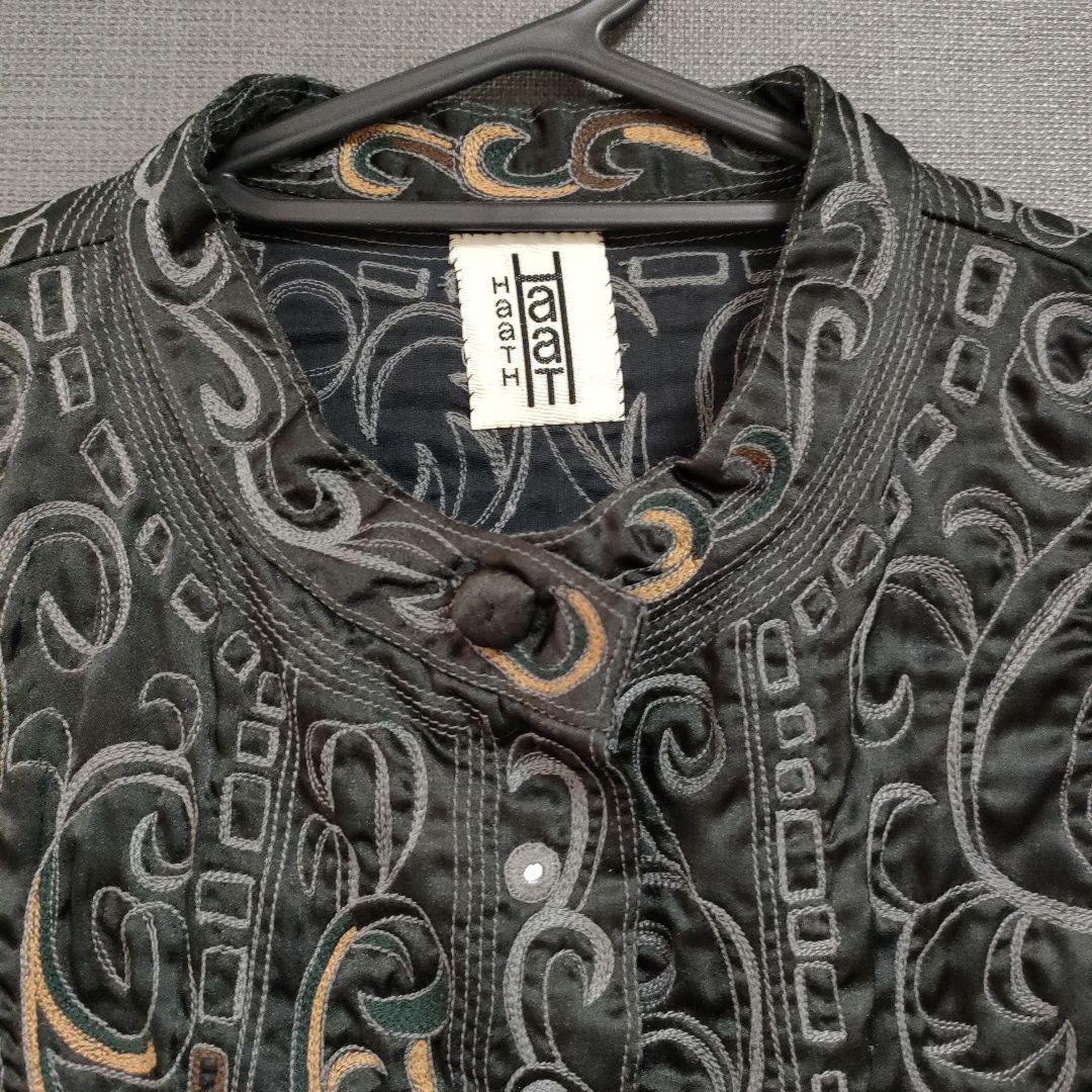 イッセイミヤケ ISSEY MIYAKE HaaT ジャケット シャツ 刺繍