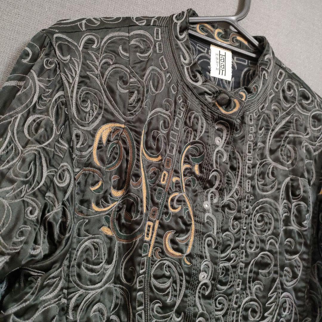 イッセイミヤケ ISSEY MIYAKE HaaT ジャケット シャツ 刺繍