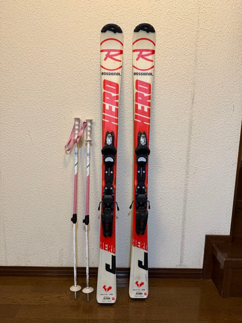 Rossignol Hero J 130cm 子供用スキー　ストックのオマケ付き