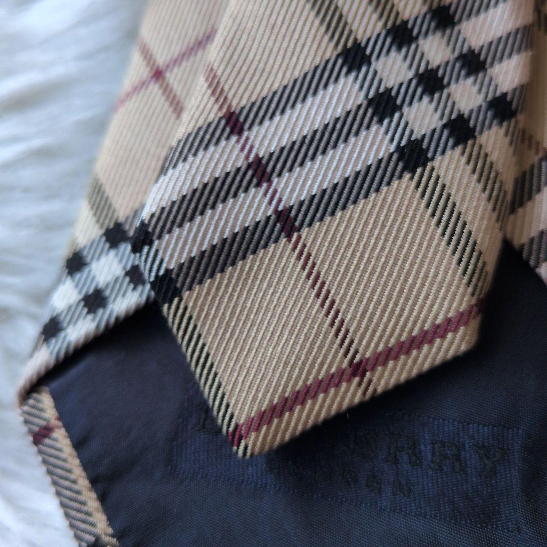 ✨ノバチェック✨バーバリーロンドン★ネクタイ★ベージュ★極美品★BURBERRY