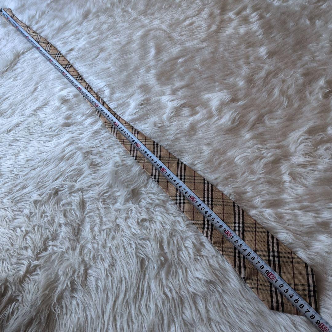 ✨ノバチェック✨バーバリーロンドン★ネクタイ★ベージュ★極美品★BURBERRY