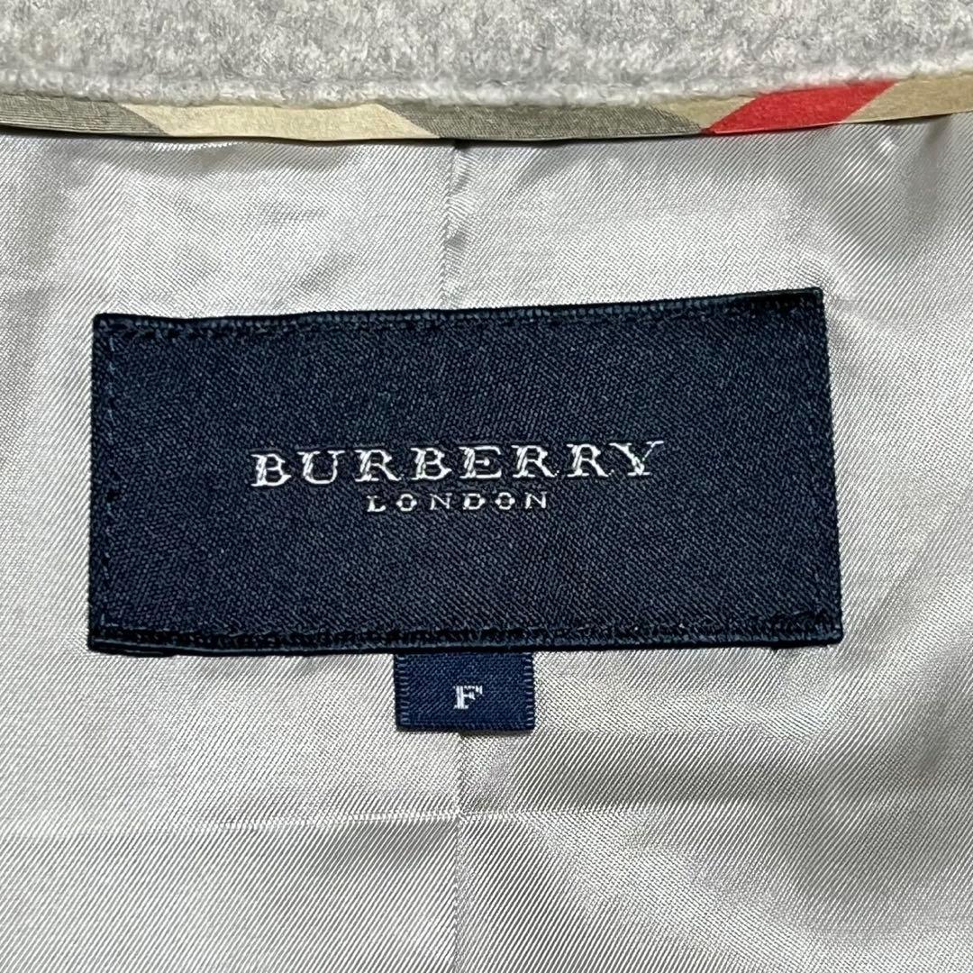 【美品】バーバリーロンドン　ケープコート　ポンチョ　ウール　Aライン　フリー