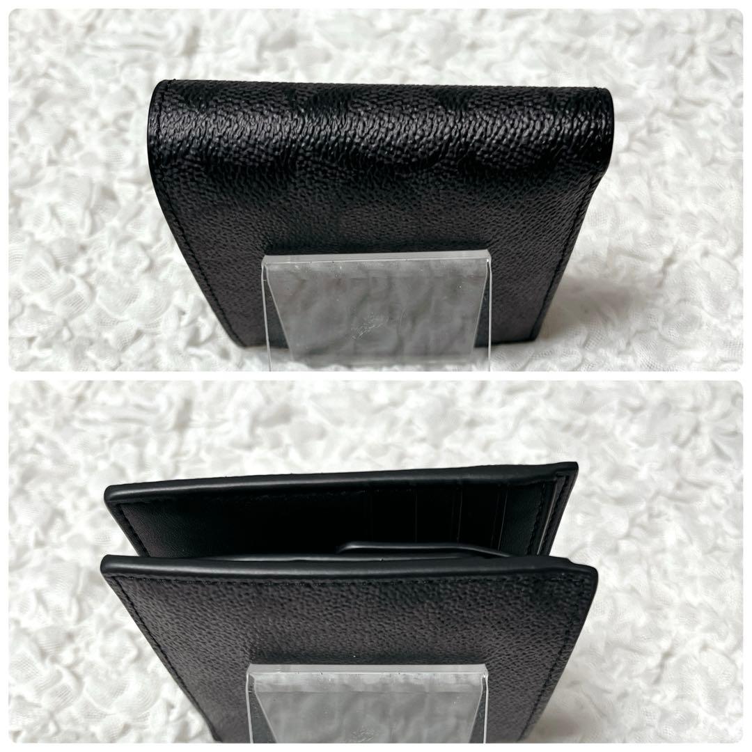 新品未使用✨COACH 二つ折り財布 ブラック モノグラム　コーチ　小銭入れ付き