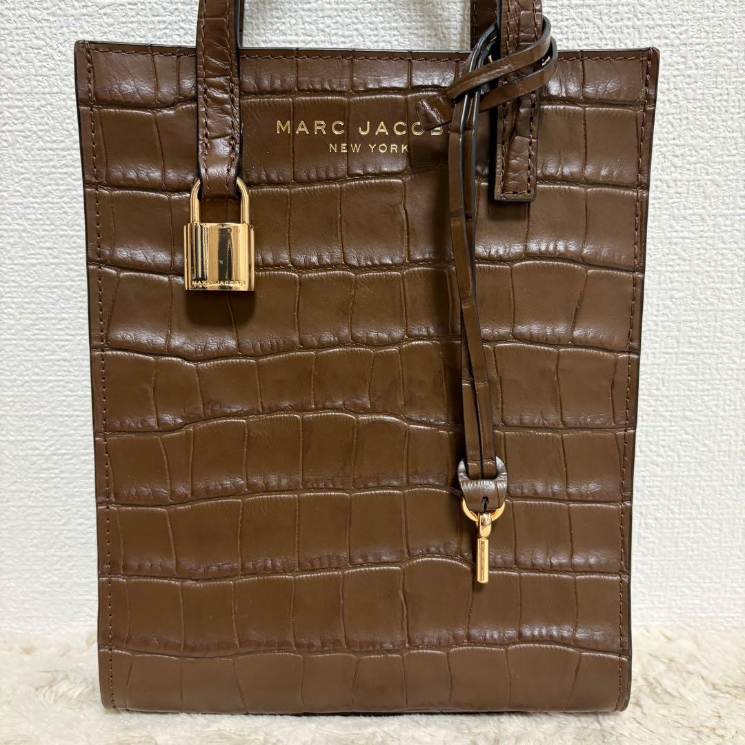 【美品】MARC JACOBS マークジェイコブス ショルダーバッグ クロコ押し