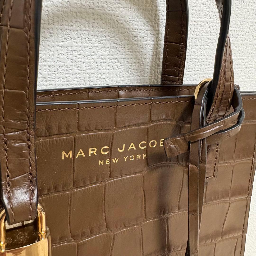 【美品】MARC JACOBS マークジェイコブス ショルダーバッグ クロコ押し