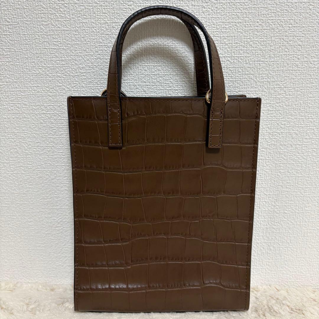 【美品】MARC JACOBS マークジェイコブス ショルダーバッグ クロコ押し