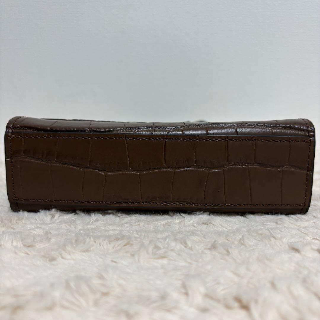 【美品】MARC JACOBS マークジェイコブス ショルダーバッグ クロコ押し