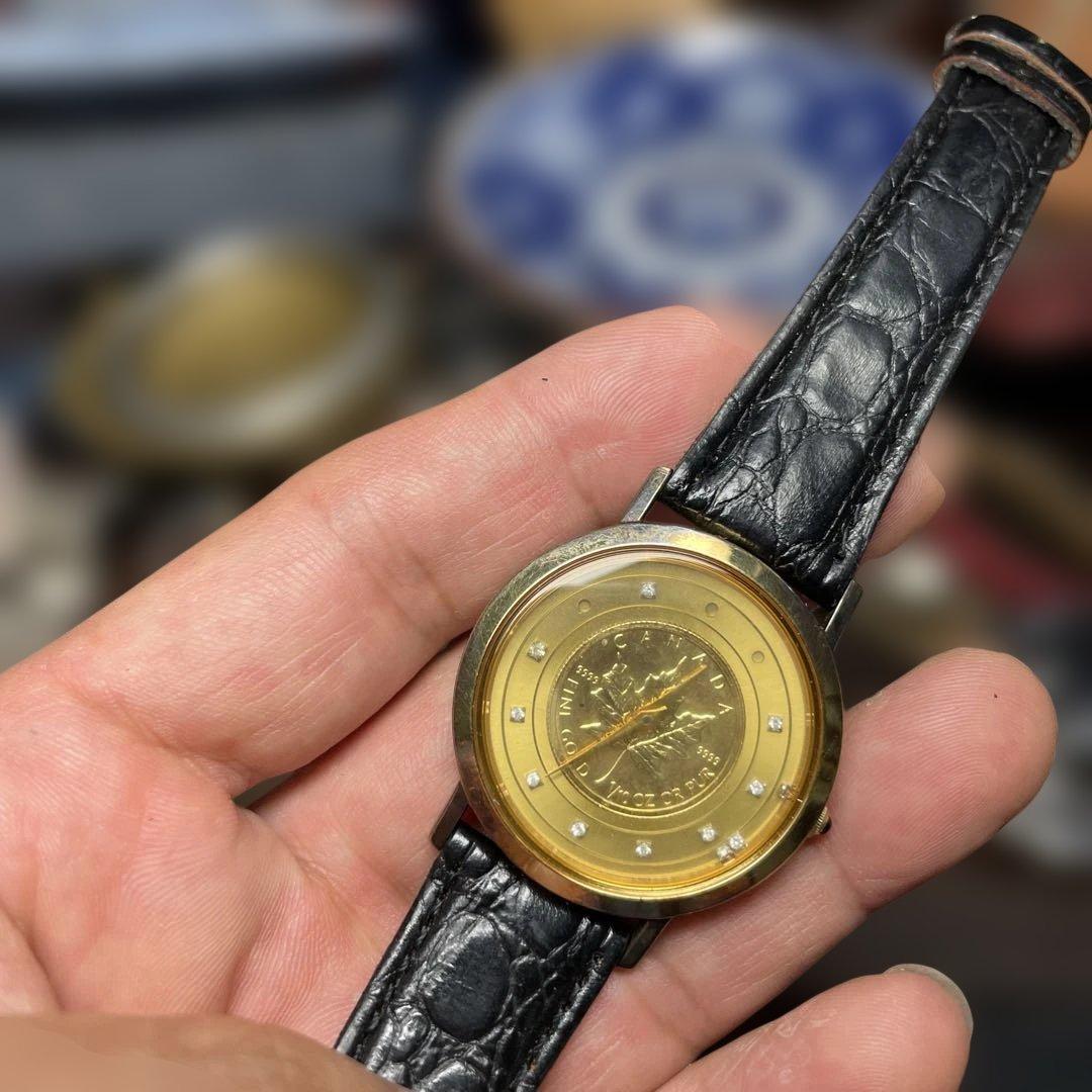 Klaeuseクロイゼ メープルリーフ 1/10オンス クォーツ 腕時計