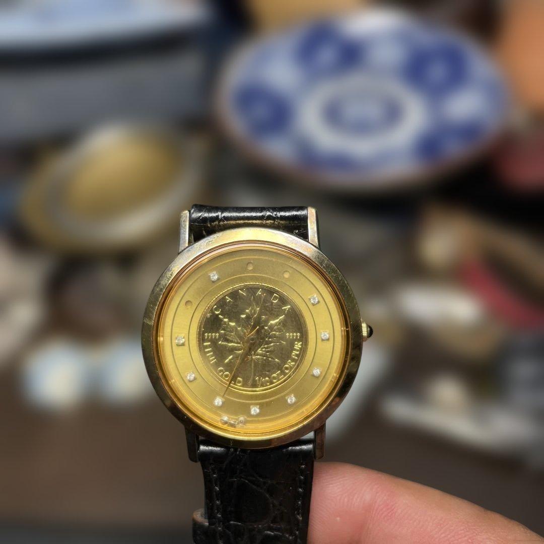 Klaeuseクロイゼ メープルリーフ 1/10オンス クォーツ 腕時計