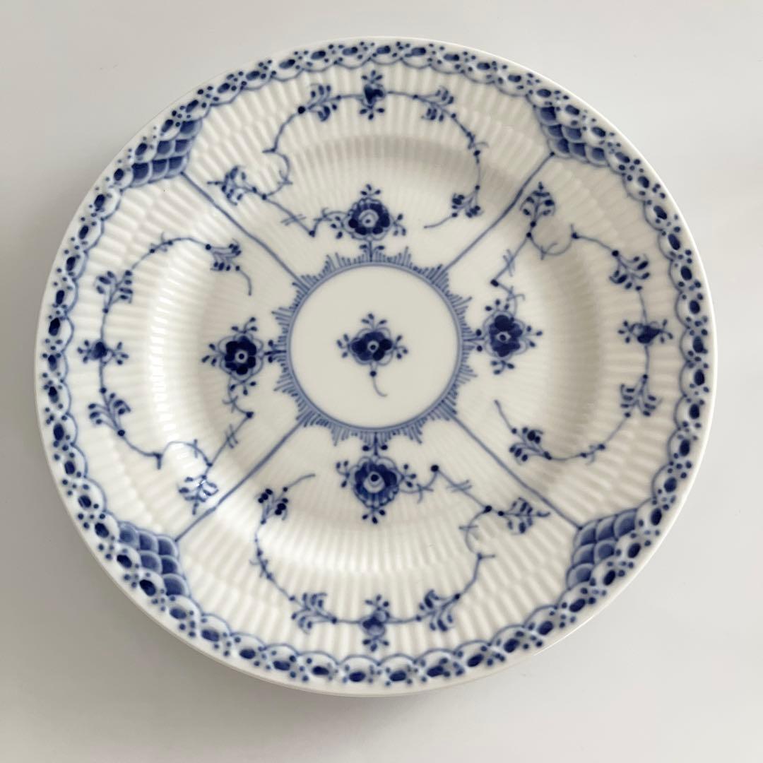 ロイヤルコペンハーゲン ブルーフルーテッド ハーフレース #574プレート2枚①