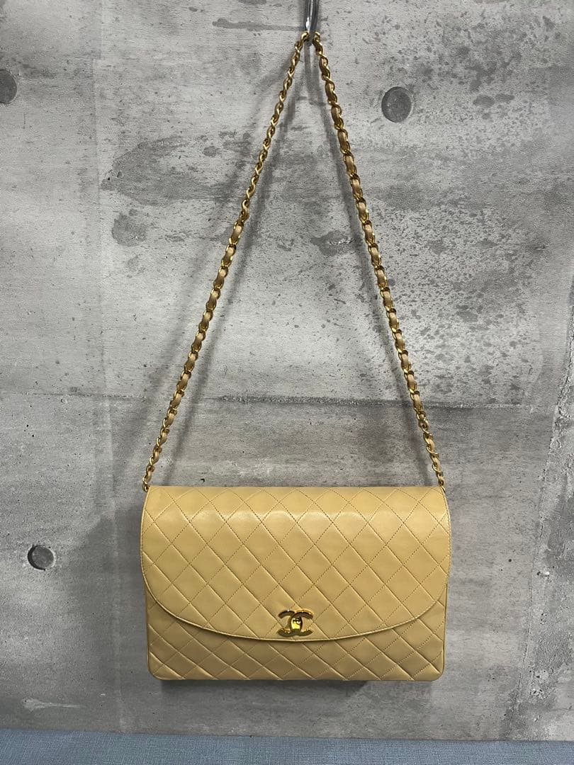 ☆【美品】CHANEL マトラッセ28 チェーンショルダー Sフラップ ベージュ