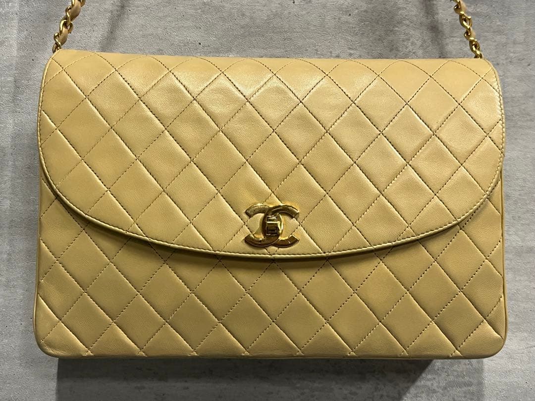☆【美品】CHANEL マトラッセ28 チェーンショルダー Sフラップ ベージュ