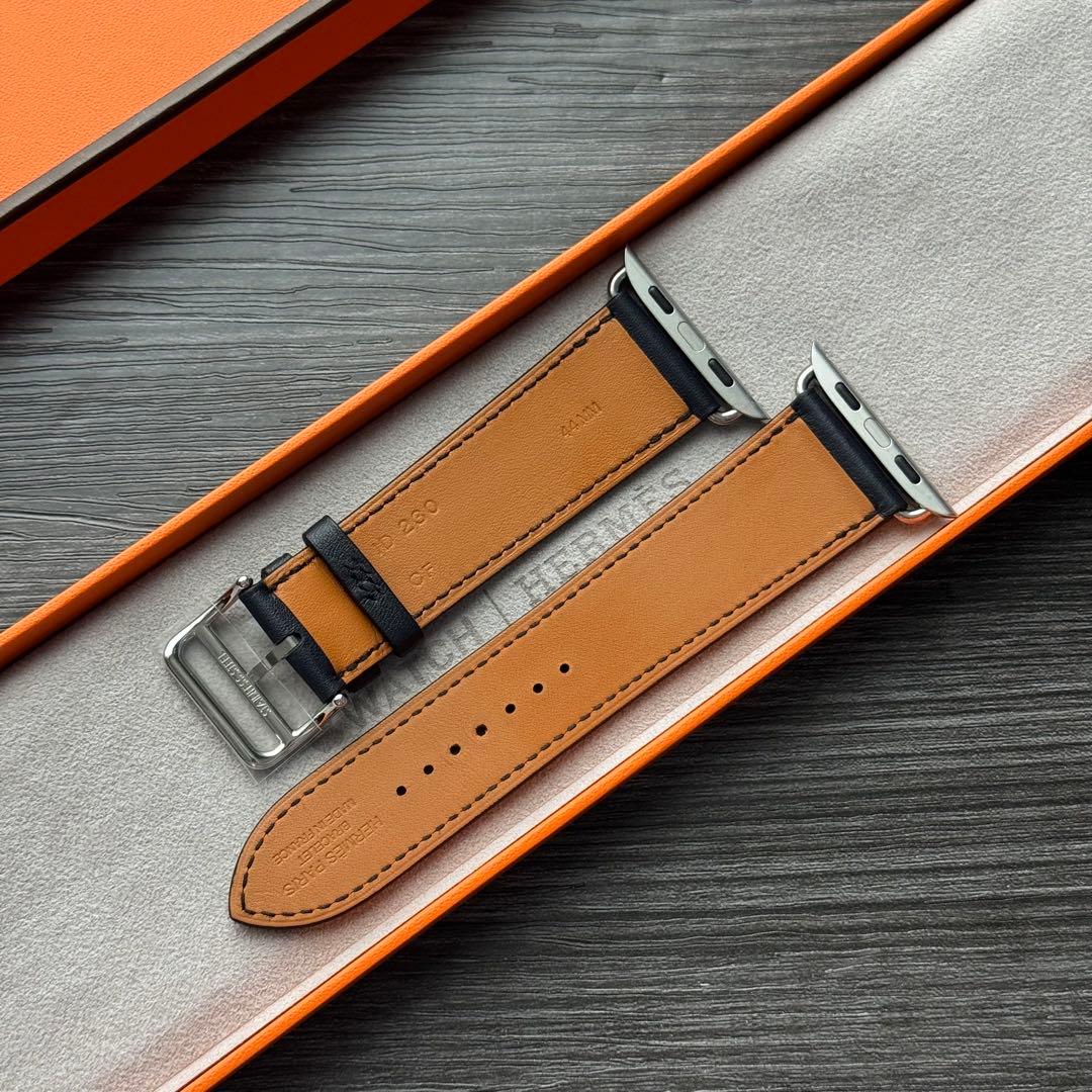 2569 ほぼ未使用　Apple Watch エルメス　インディゴ　レザー