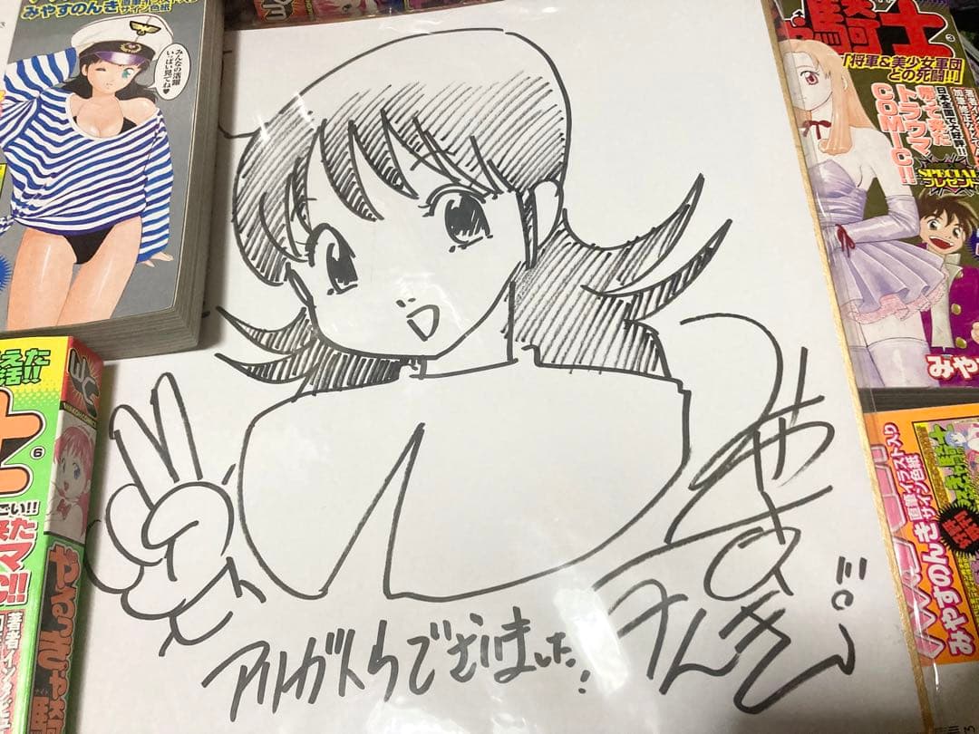 やるっきゃ騎士　みやすのんき　静香　集英社ジャンプコミックス　直筆サイン色紙