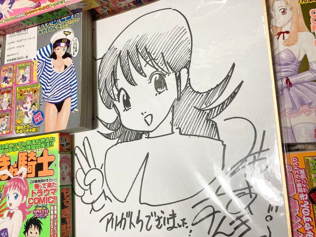 やるっきゃ騎士　みやすのんき　静香　集英社ジャンプコミックス　直筆サイン色紙