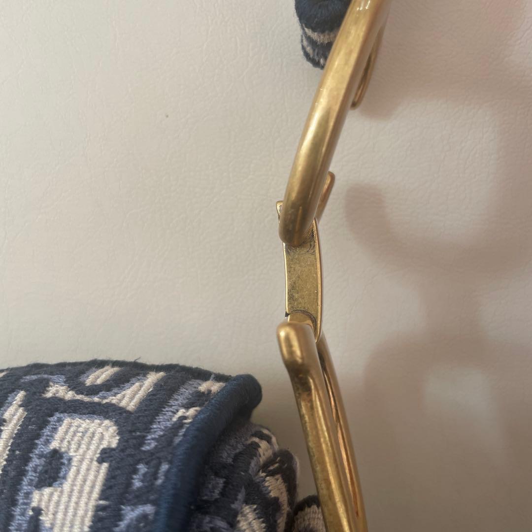 【値下げ】Christian Dior サドルバッグ ネイビー/ベージュ