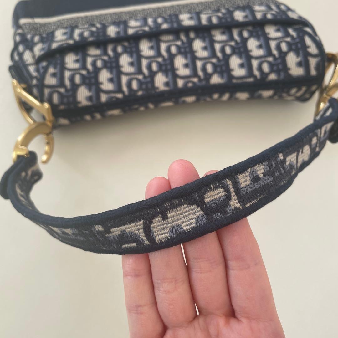 【値下げ】Christian Dior サドルバッグ ネイビー/ベージュ