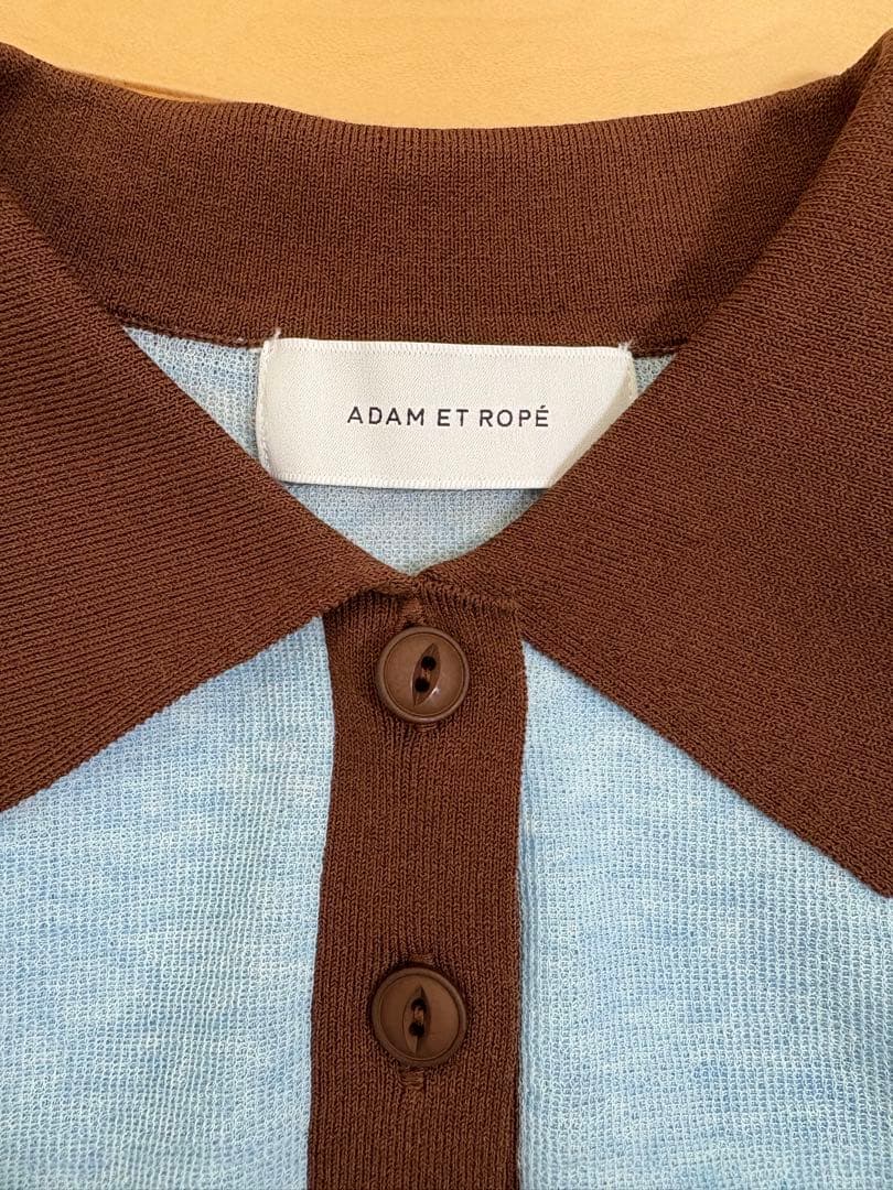 【新品未使用】ADAM ET ROPE'ラミーニットポロシャツ