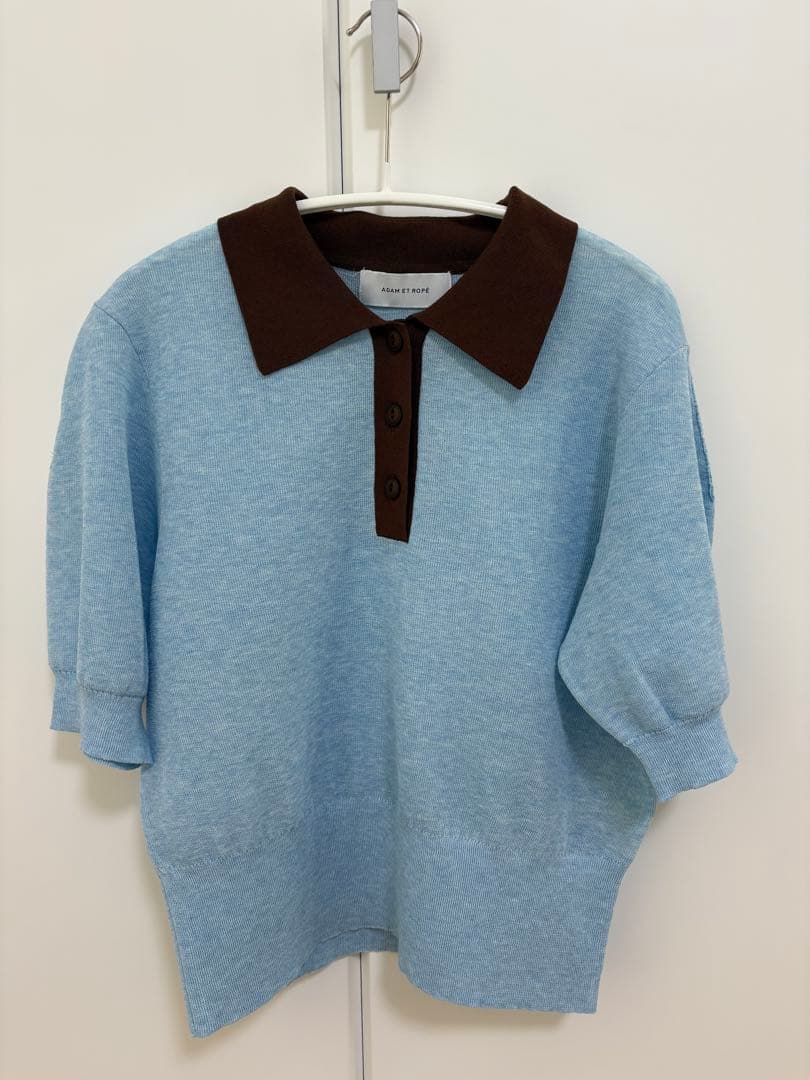 【新品未使用】ADAM ET ROPE'ラミーニットポロシャツ