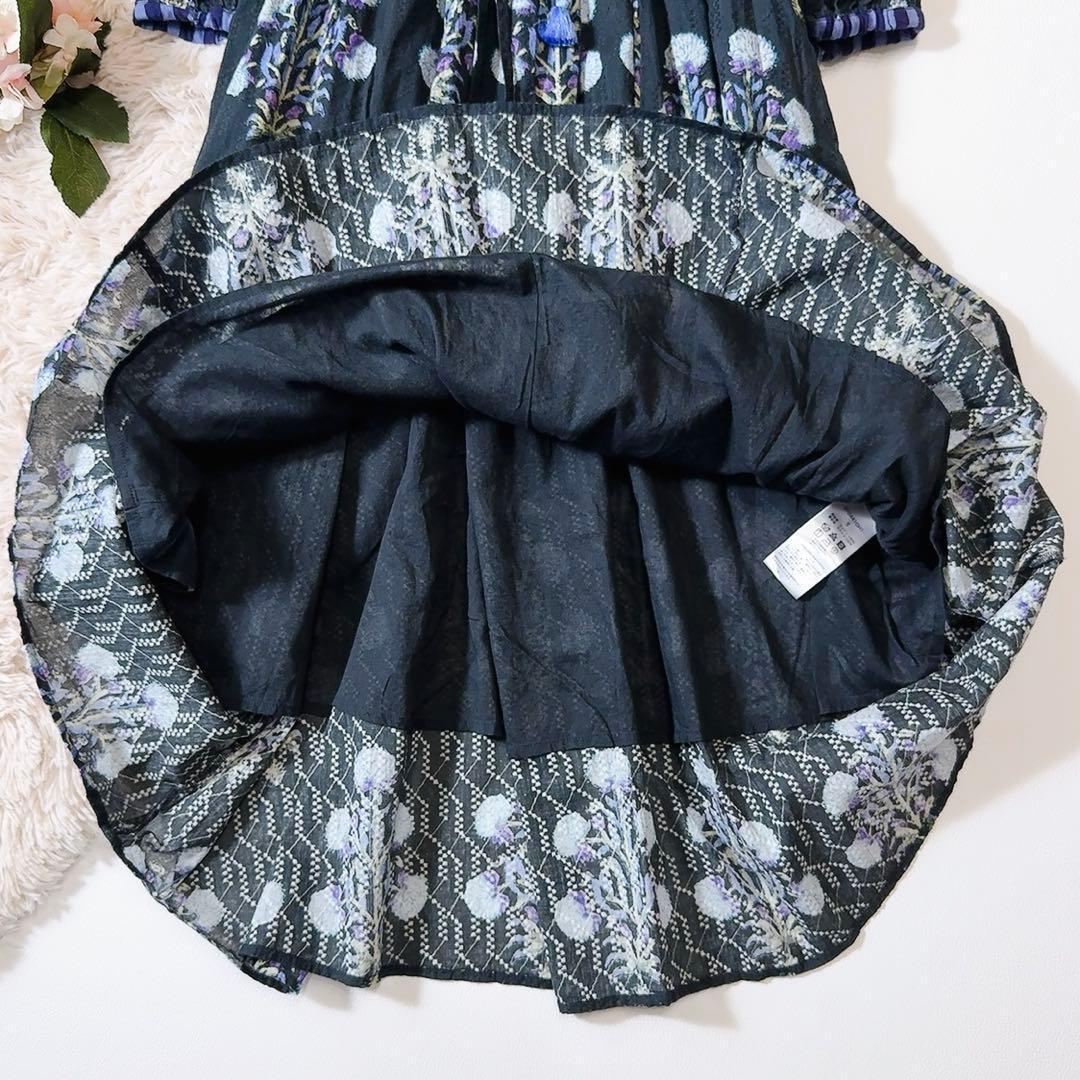 極美品ꕥヌキテパ 2024 完売 コットンジャガードマリーゴールドプリントドレス