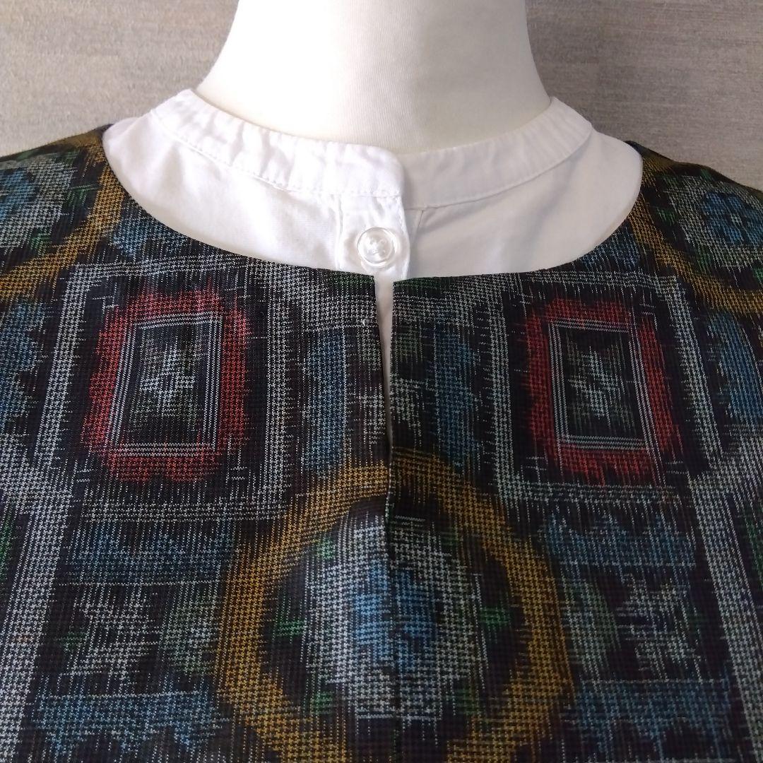 楊貴妃　2026F 021　着物リメイク　2つの緑の大島紬　セットアップ