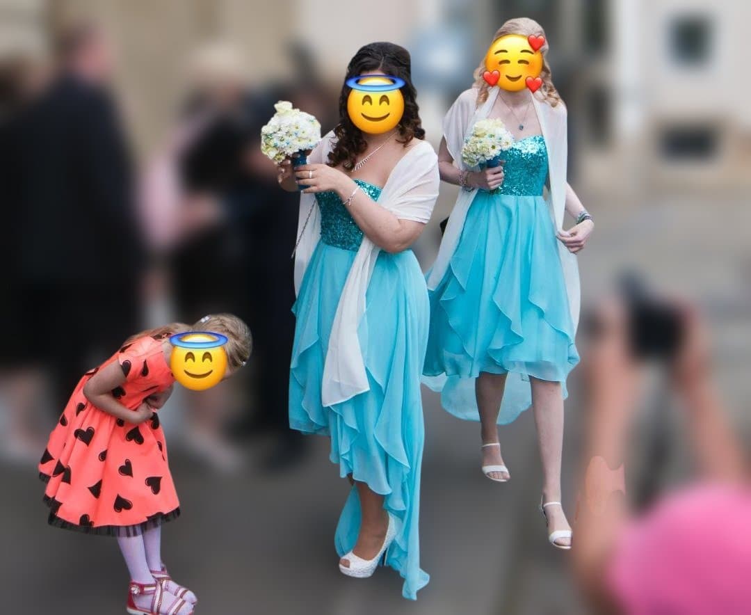 Vera Mont ヴェラモン スパンコールドレス ターコイズブルー