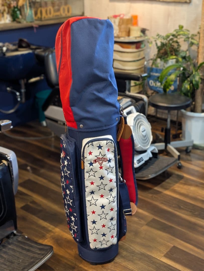 Callaway キャディバッグ 星柄 ネイビー/レッド