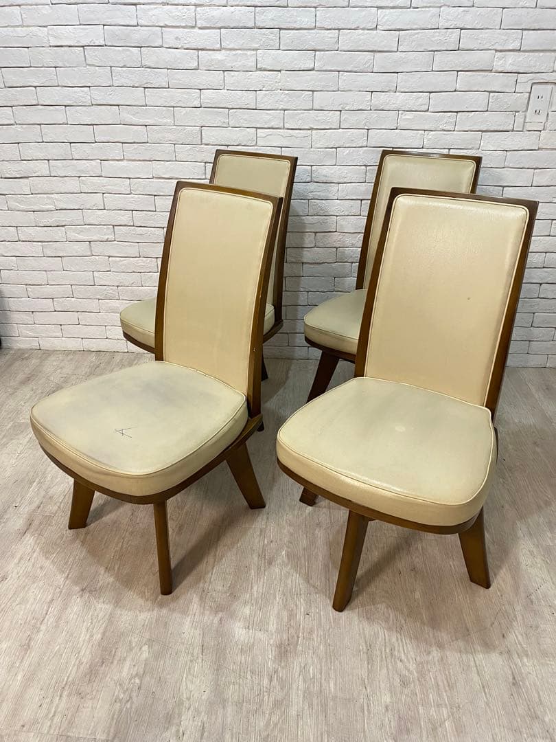 【東京都内23区配送無料】ニトリ　回転 ダイニングチェア 4脚セット　椅子