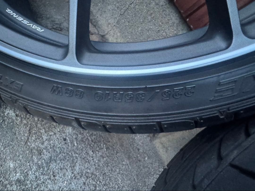 RAYS 19インチ ホイール ブラック/シルバー