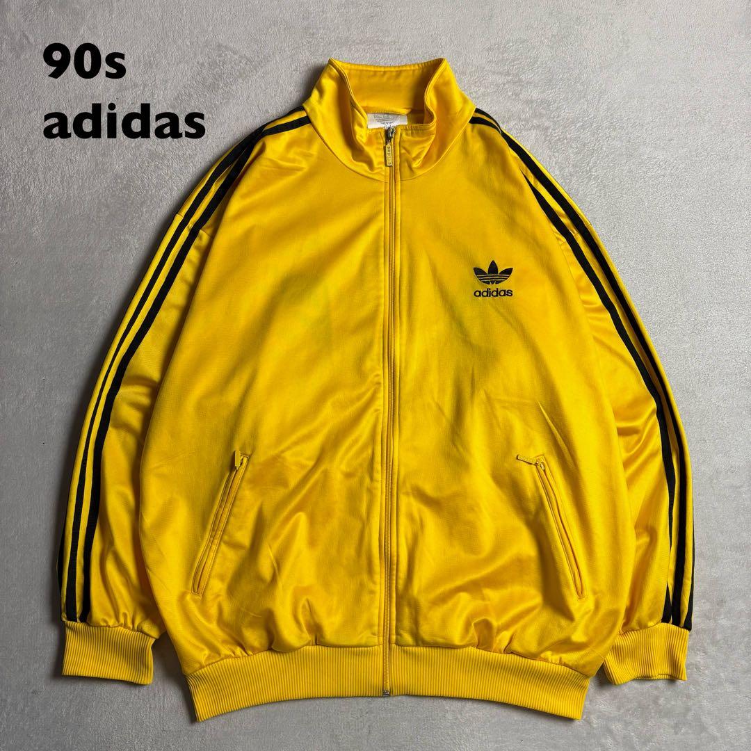 90s adidas トラックジャケット　デカトレフォイル刺繍　両面刺繍　希少