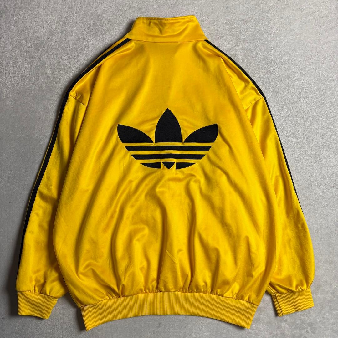 90s adidas トラックジャケット　デカトレフォイル刺繍　両面刺繍　希少