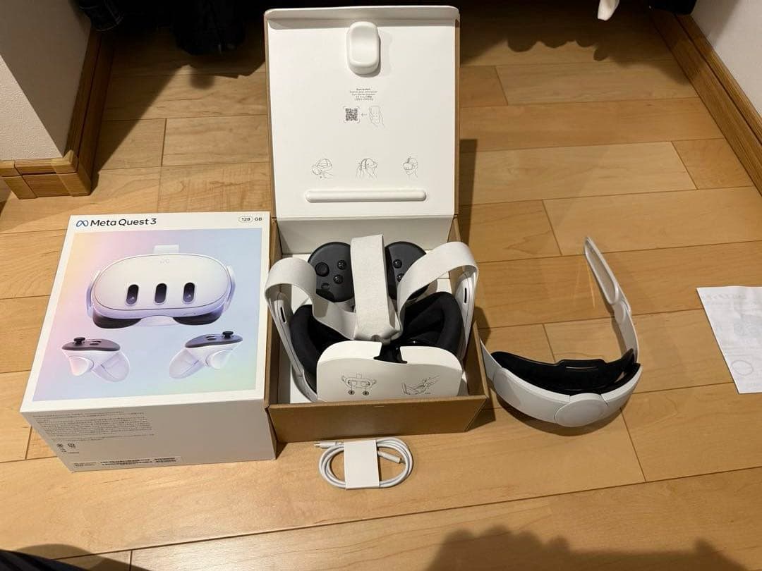  Quest 3 VRヘッドセット128GB箱付き