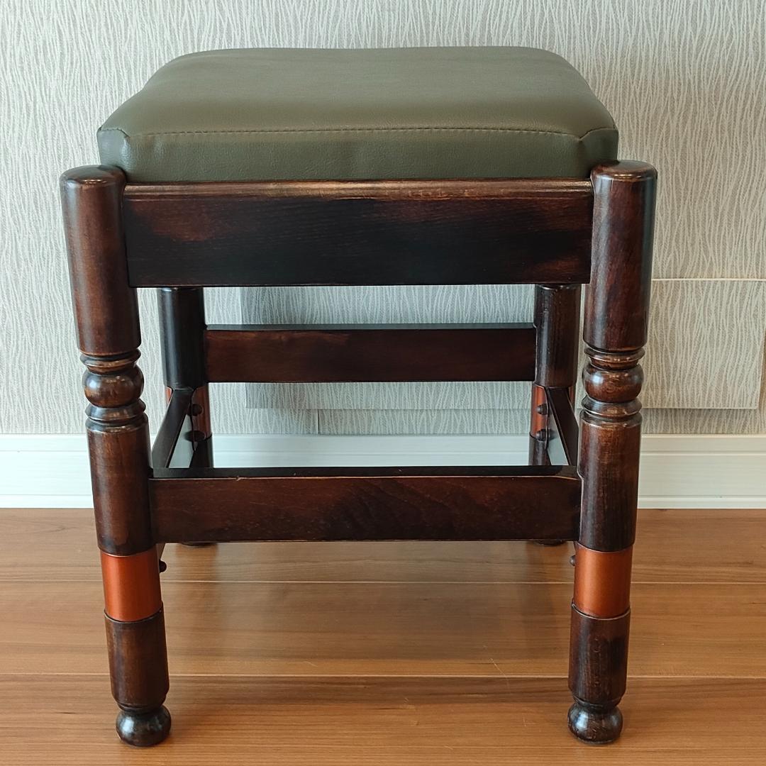 ヴィンテージ　スツール　サイドチェア　オットマン　レザー