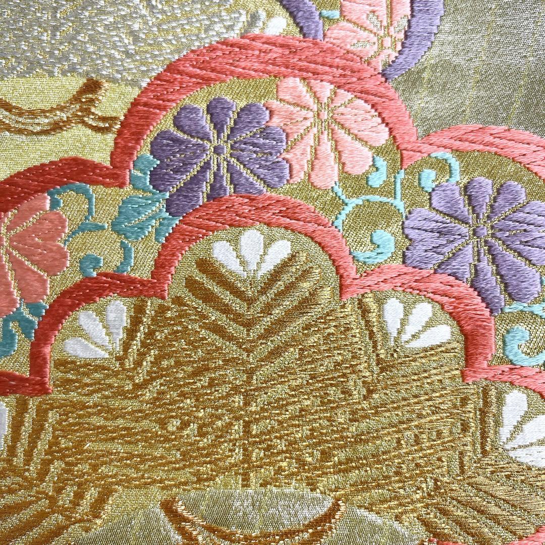 振袖帯　袋帯　松　梅　藤　金糸　銀糸　華やか　着物　帯　036k