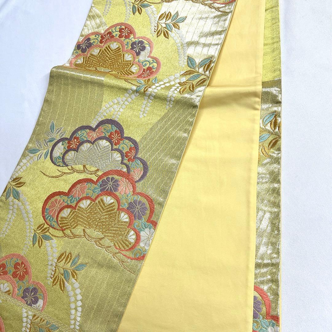 振袖帯　袋帯　松　梅　藤　金糸　銀糸　華やか　着物　帯　036k