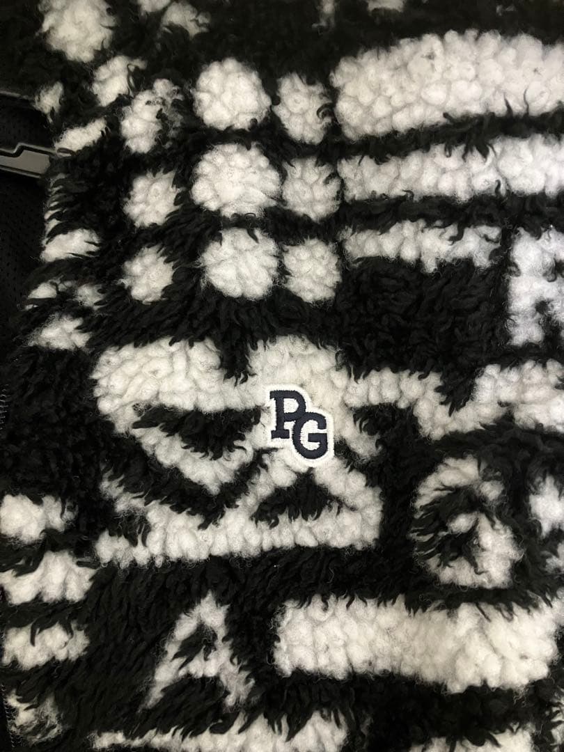 パーリーゲイツ　フリースジャケット 黒/白　サイズ５