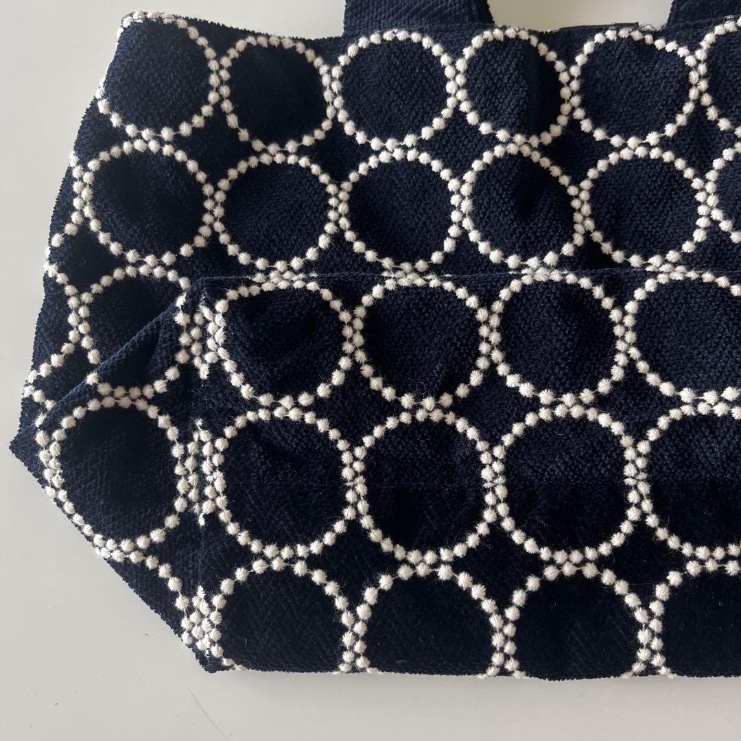 ミナペルホネン タンバリン　パニーニバッグ ネイビー