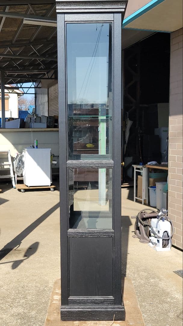 やっほーIKEA イケア ガラスキャビネット スリム コレクションケース