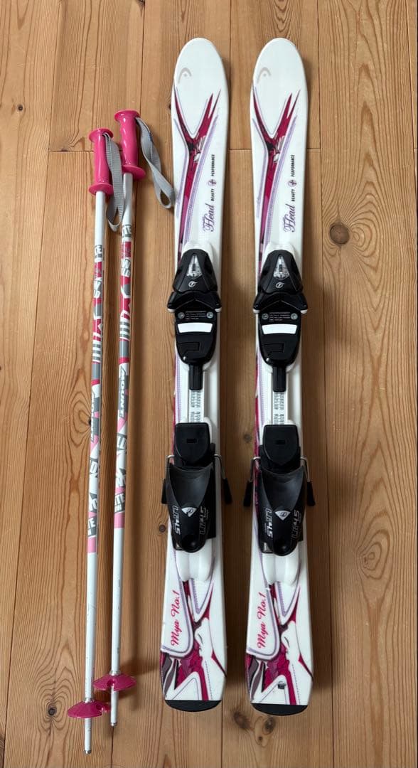 HEAD スキー 100 97cm ストック　セット　ジュニアスキー　こども