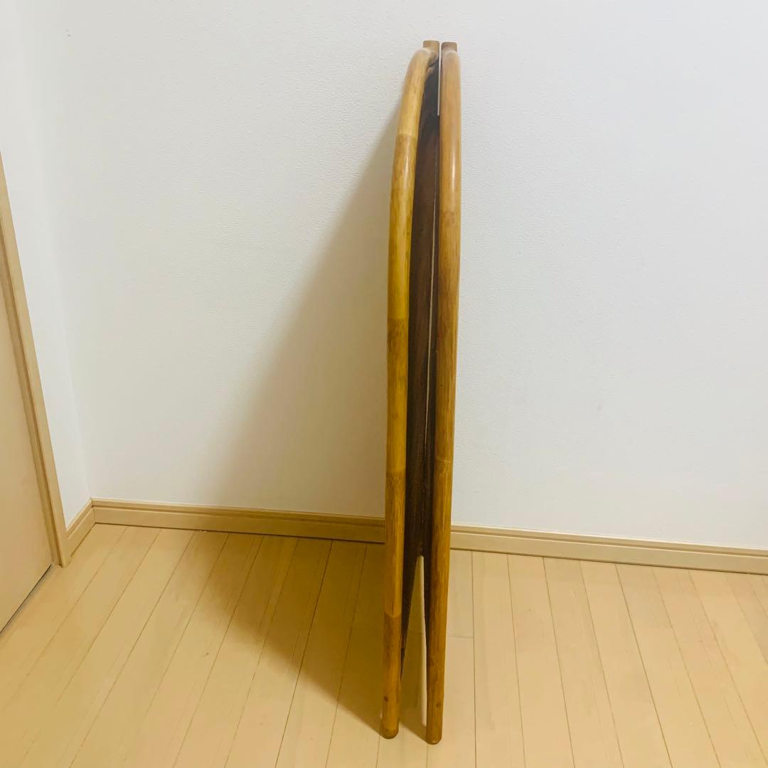 【希少】 籐 ラタン ロータイプ パーテーション 2連 折りたたみ 衝立 アーチ