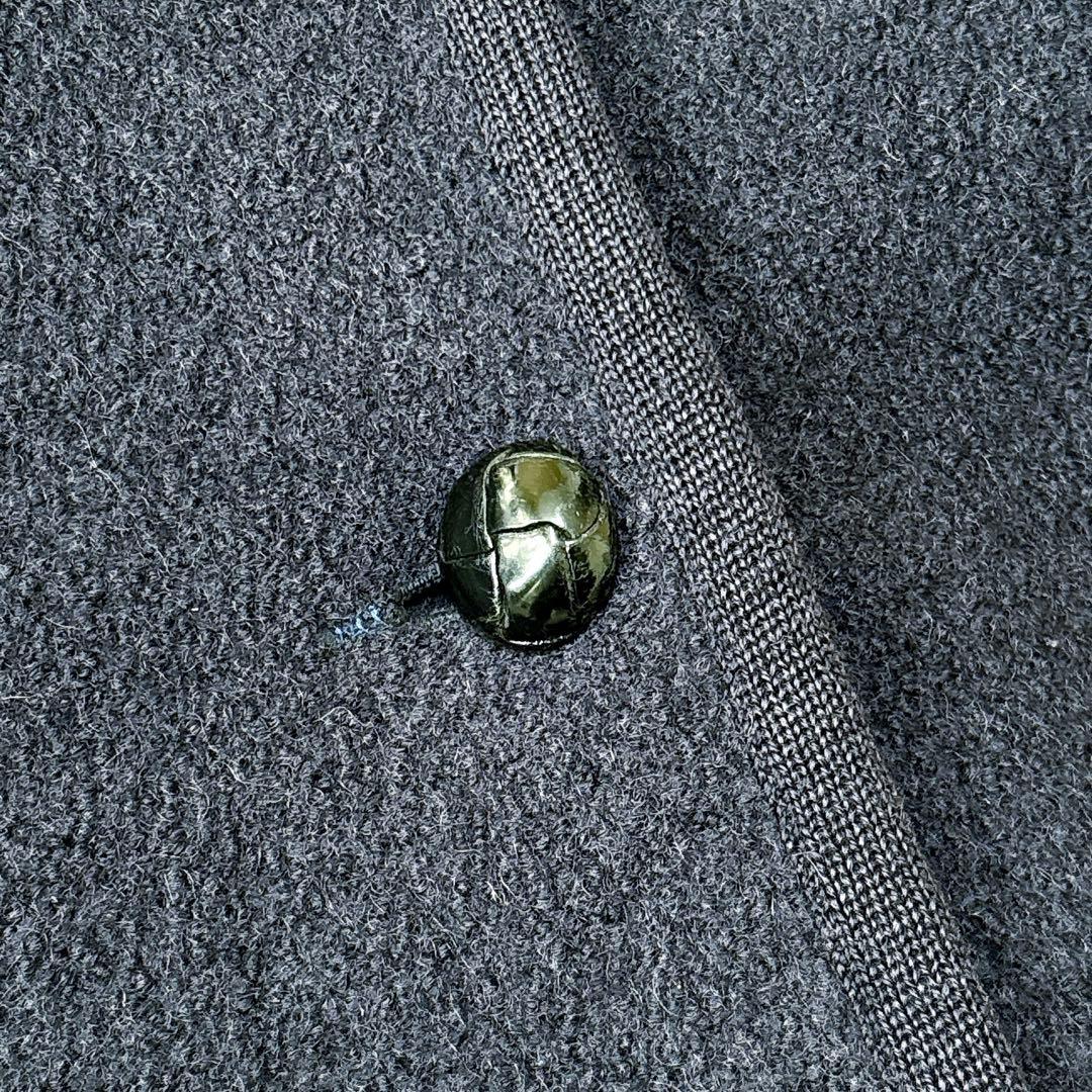 美品 マドモアゼルノンノン ゆったり 圧縮ウール コート ジャケット ロゴ刺繍