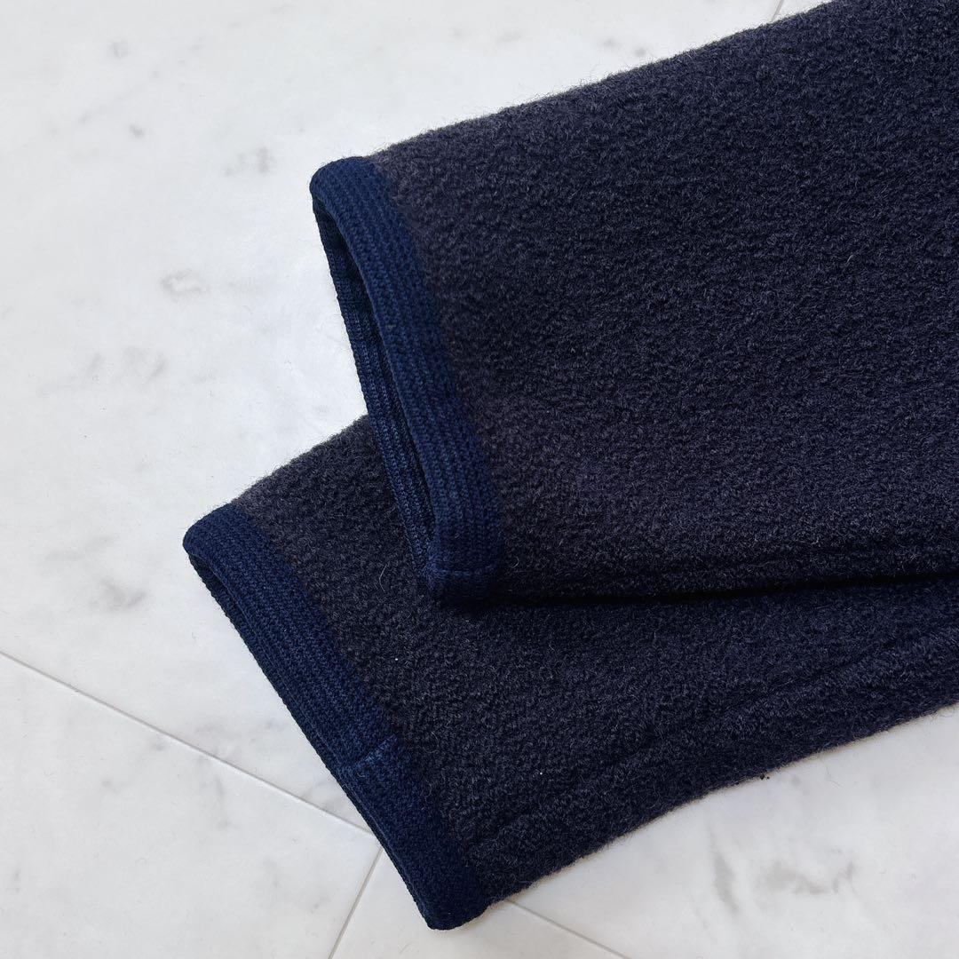 美品 マドモアゼルノンノン ゆったり 圧縮ウール コート ジャケット ロゴ刺繍