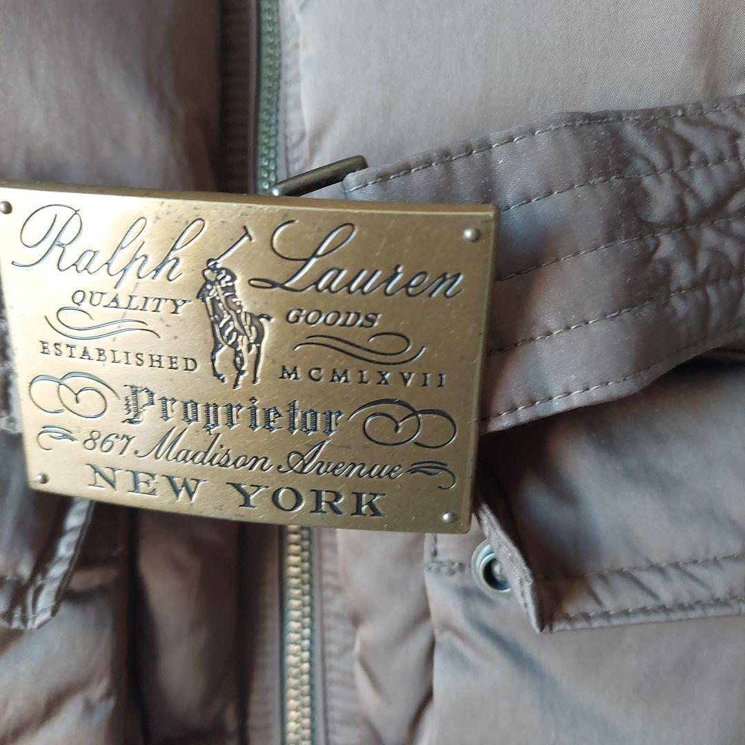 【美品】Ralph Lauren ベルト付きダウンベスト ブラウン